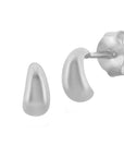 Drop Hoop Stud Earrings