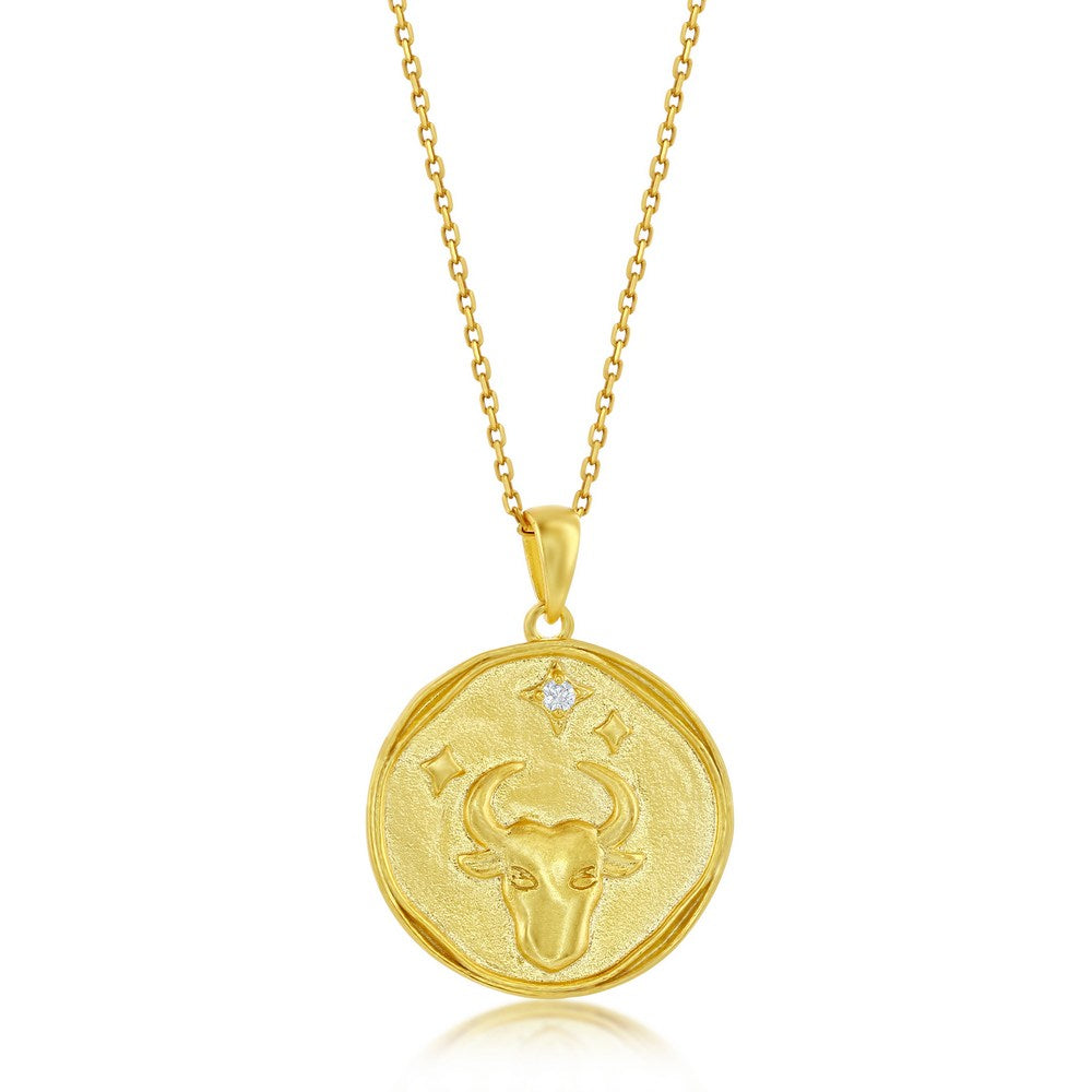 Gold Zodiac Medallion Necklace