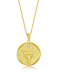 Gold Zodiac Medallion Necklace