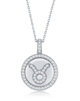 Pave Zodiac Disc Necklace