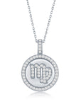 Pave Zodiac Disc Necklace