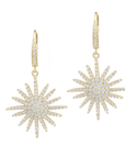 Pave Starburst Drop Earrings