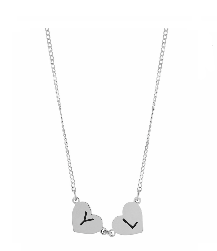 Personalized Heart Station Name Necklace