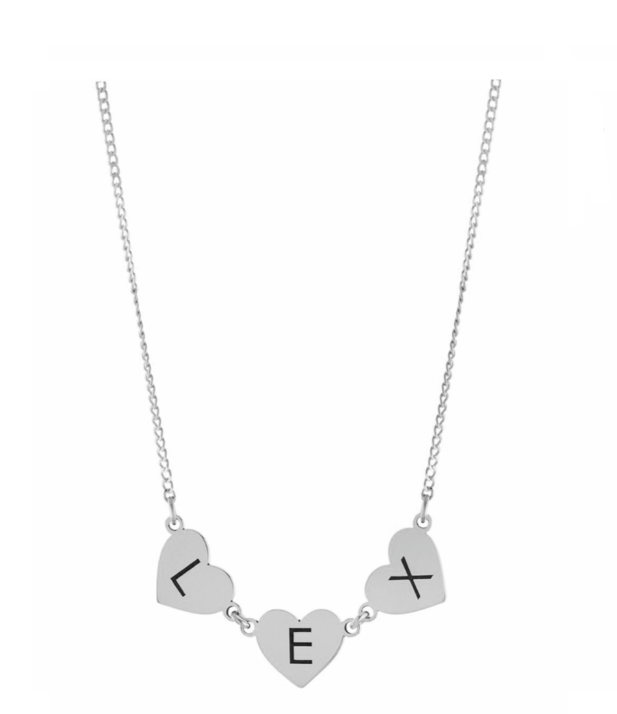 Personalized Heart Station Name Necklace