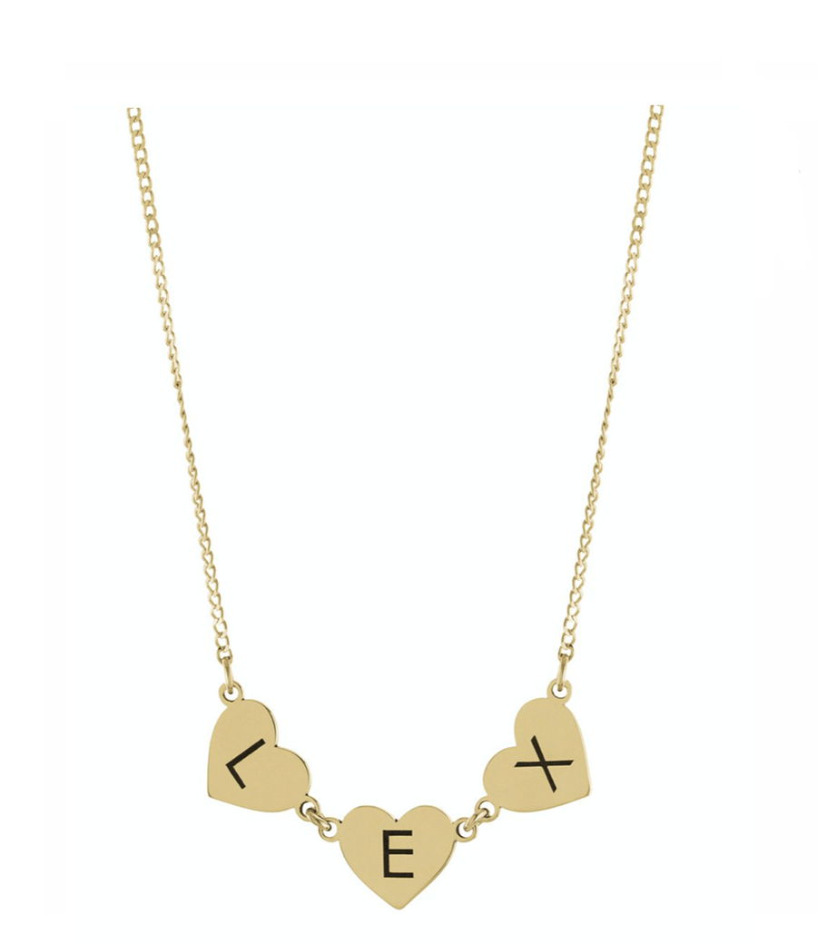 Personalized Heart Station Name Necklace