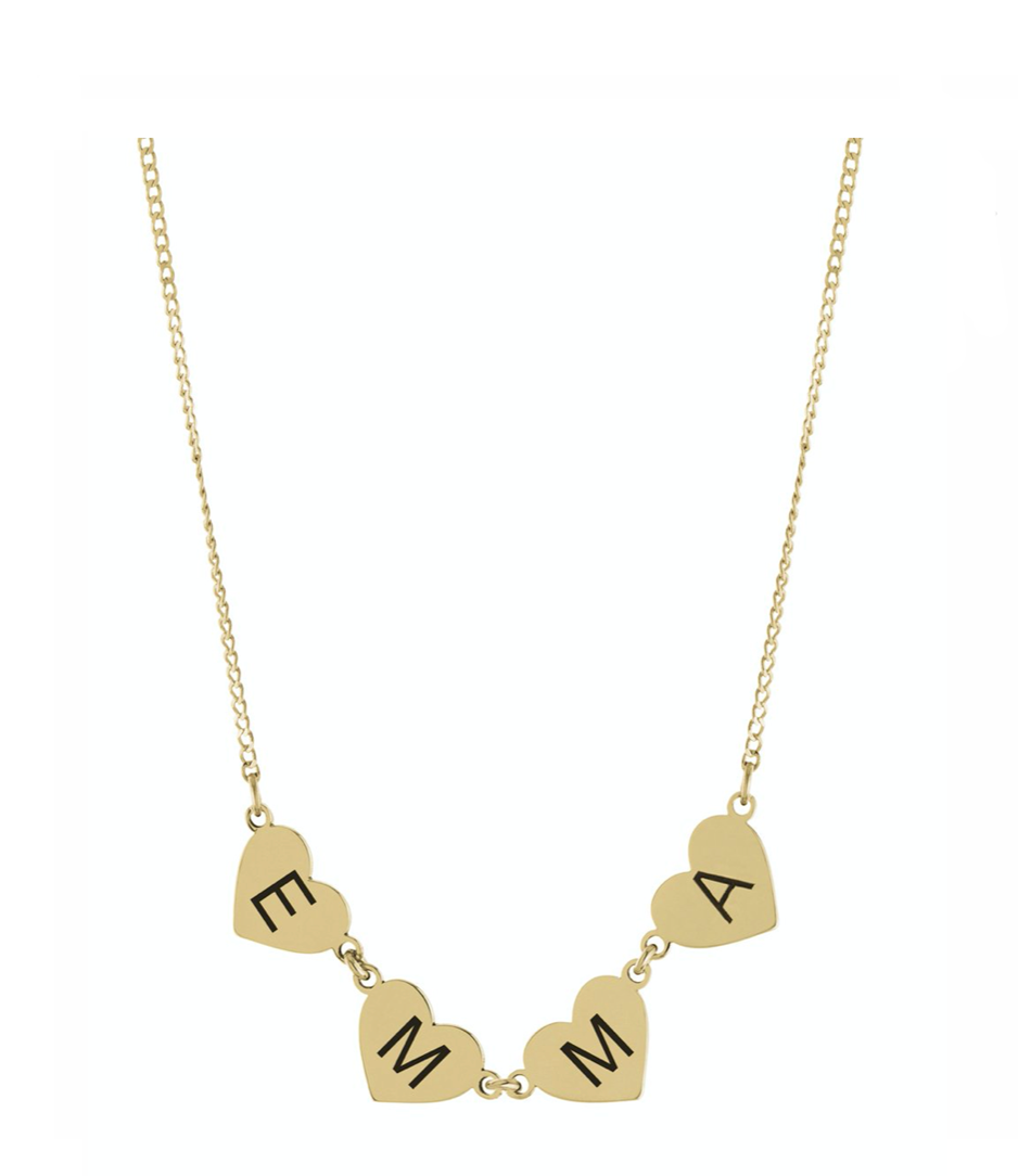 Personalized Heart Station Name Necklace