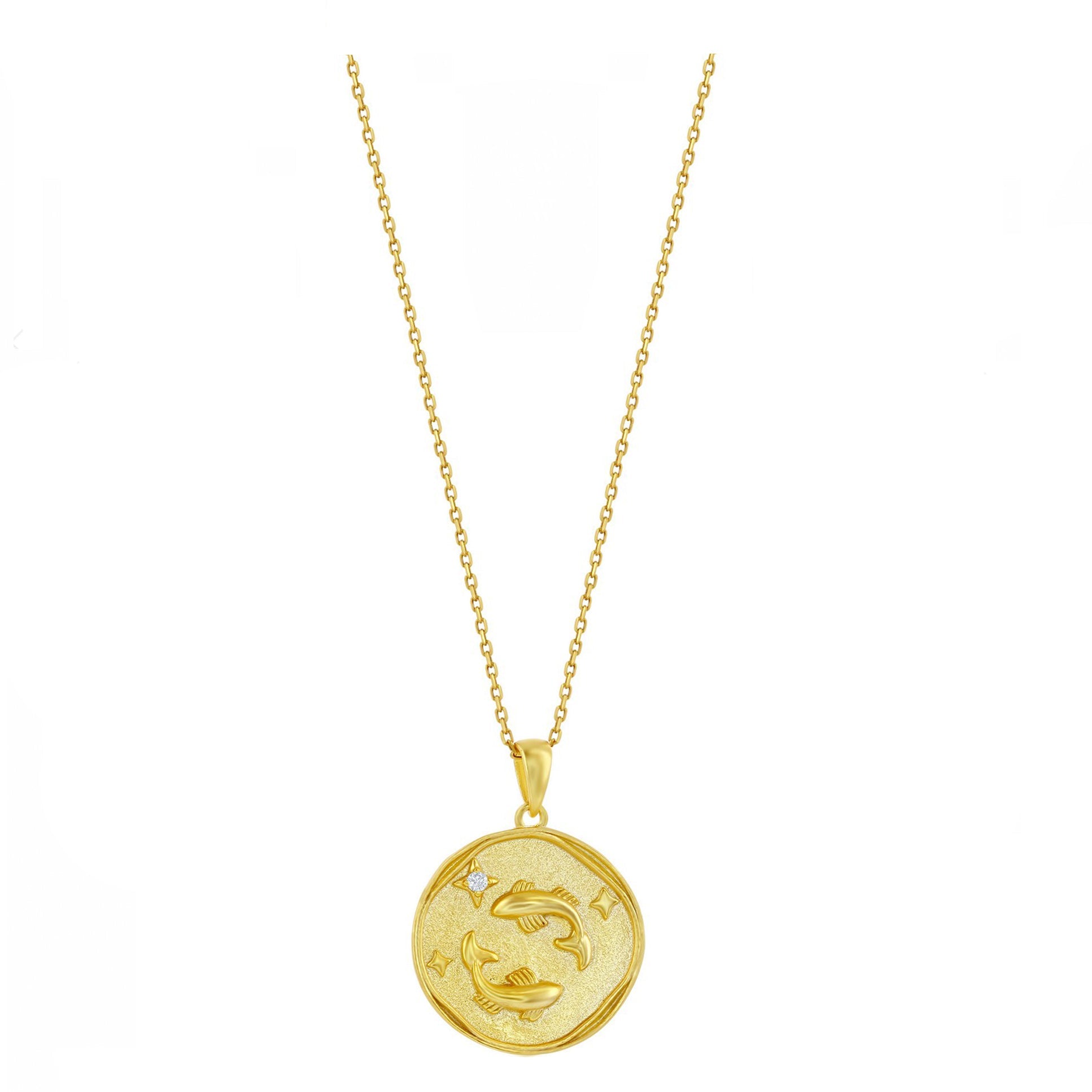 Sparkle Zodiac Coin Necklace