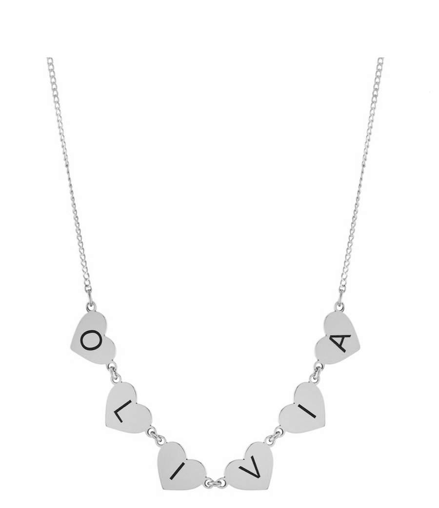 Personalized Heart Station Name Necklace