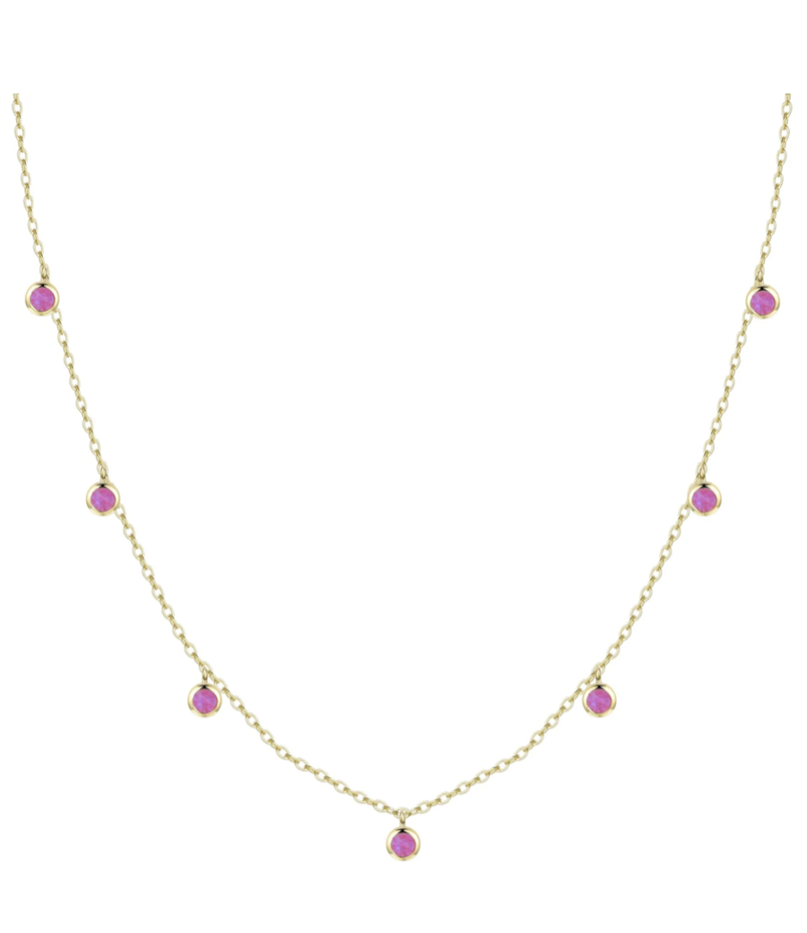 Round Opal Shaker Necklace (Available in 8 Colors)