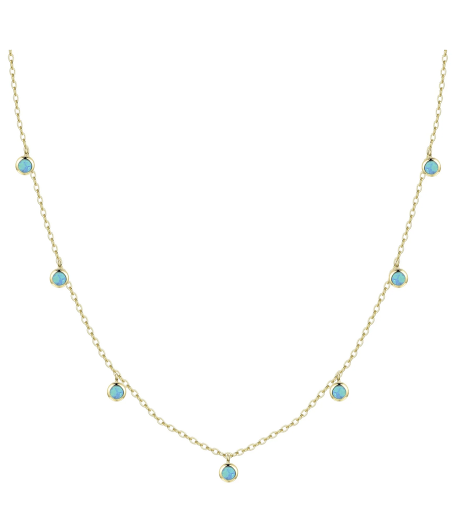 Round Opal Shaker Necklace (Available in 8 Colors)