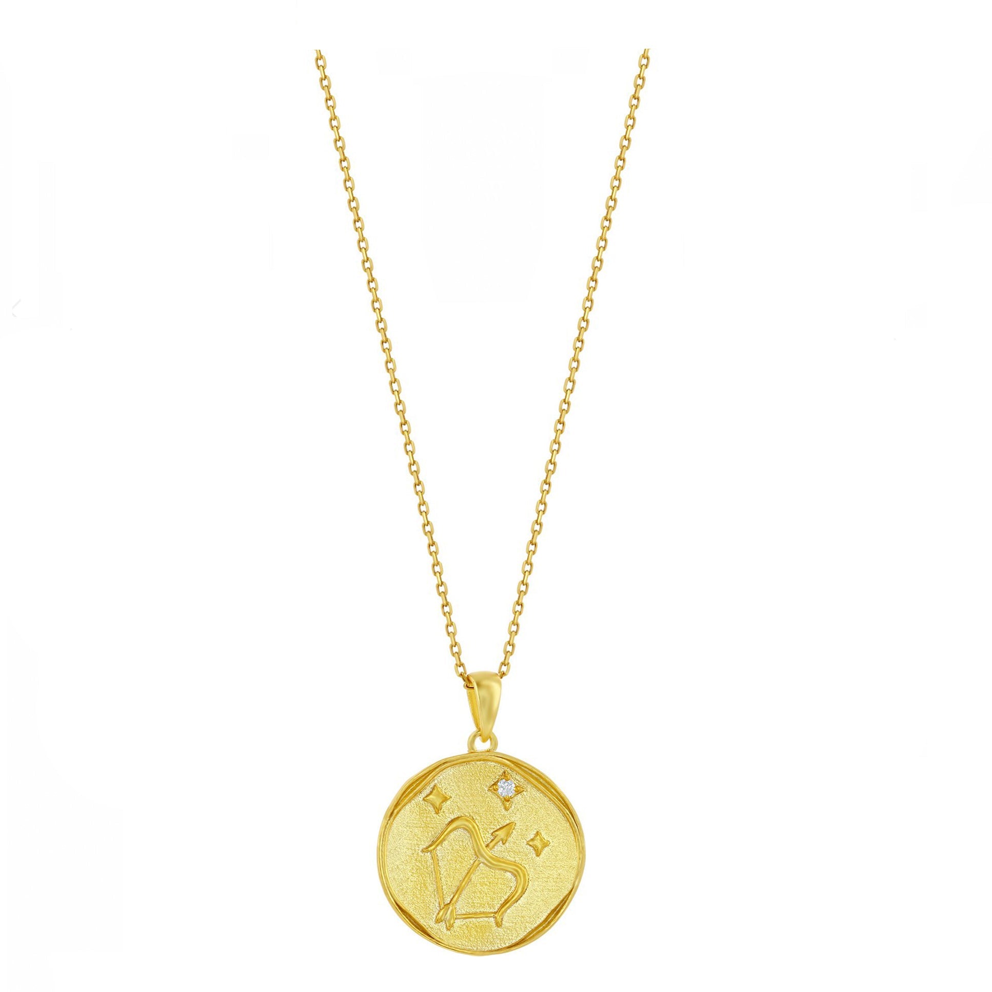 Sparkle Zodiac Coin Necklace