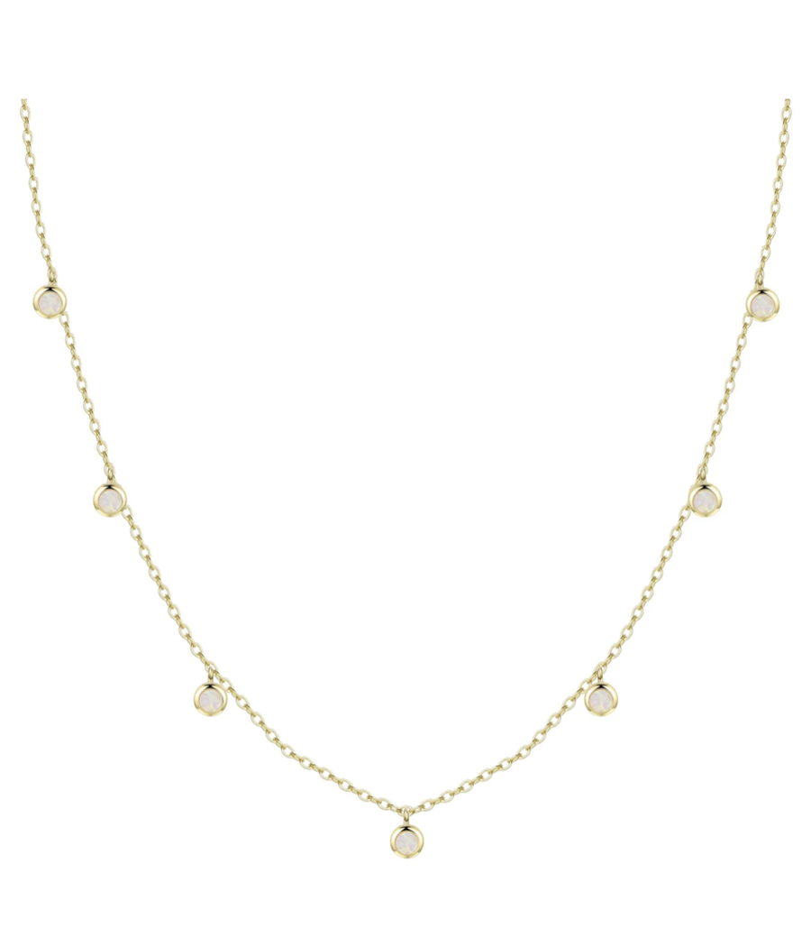 Round Opal Shaker Necklace (Available in 8 Colors)