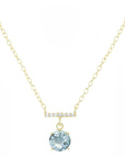 Crystal Solitaire Bar Necklace (Available in 6 Colors)