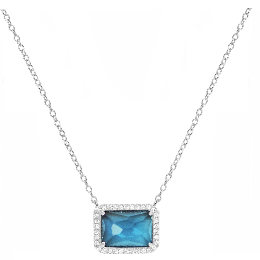 Rectangle Gemstone Necklace (Available in 5 Colors)