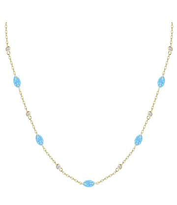 Drilled Opal Chain Necklace (Available in 5 Colors)