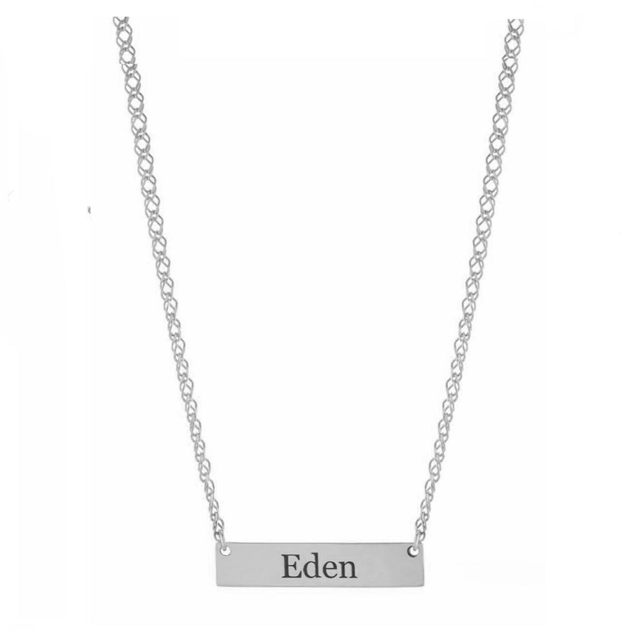 Personalized Horizontal Bar Name Necklace
