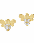 Pave Bee Stud Earrings