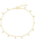 Bezel Sparkle Shaker Anklet