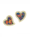Opal Heart Stud Earrings (Available in 5 Colors)