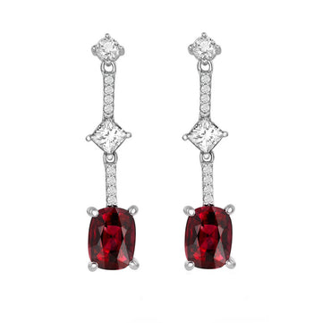 Ruby Drop Line Earring