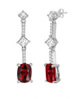 Ruby Drop Line Earring