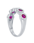 Five Halo Ruby Band