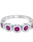 Five Halo Ruby Band
