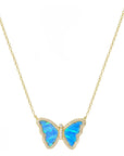 Opal Butterfly Necklace (Available in 10 Colors)