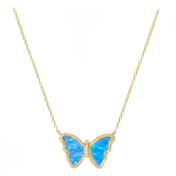 Opal Butterfly Necklace (Available in 10 Colors)