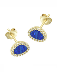 Opal Pebble Stud Earrings (Available in 10 Colors)