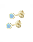Opal Round Stud Earrings (Available in 7 Colors)