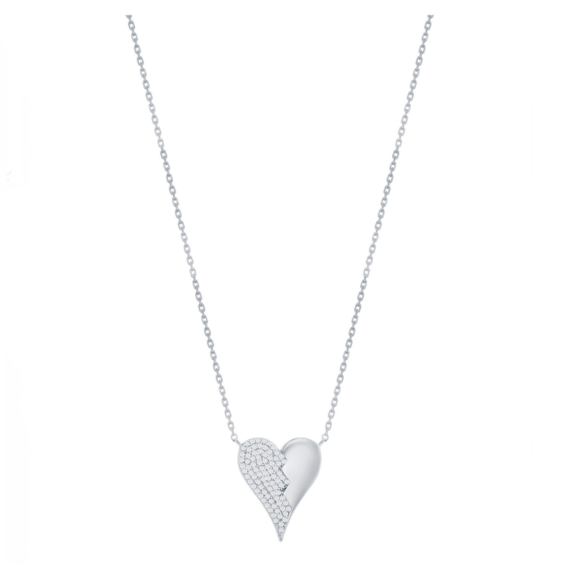 Sparkle Broken Heart Necklace