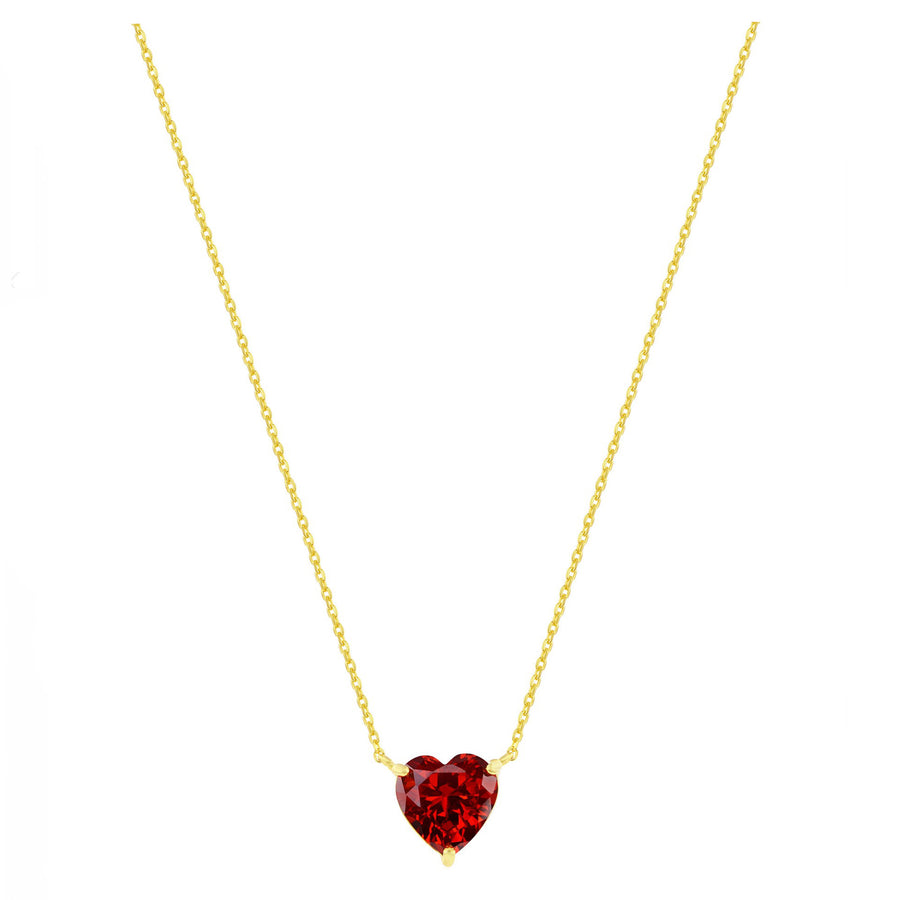 Burgundy Heart Necklace