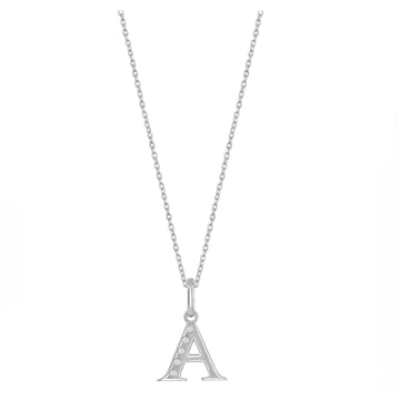 Diamond Seriff Initial Necklace