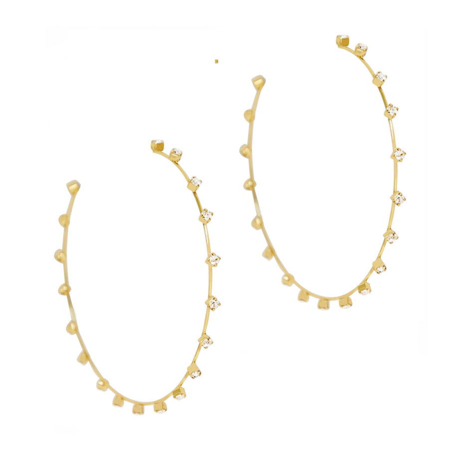 Sparkle Station Hoop Earrings