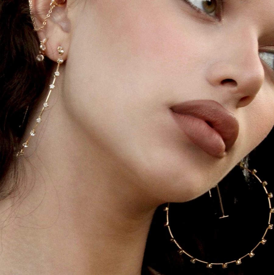 Sparkle Station Hoop Earrings