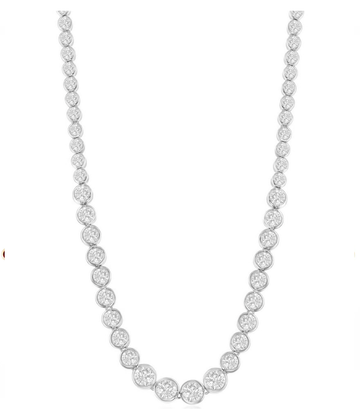 Graduated Round Bezel Necklace