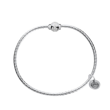 CZ Single Ball Twisted Cape Cod Bracelet