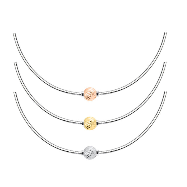 Swirl Cape Cod Omega Chain Necklace