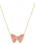 Opal Butterfly Necklace (Available in 10 Colors)