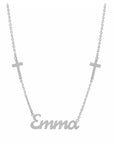 Personalized Cross Script Name Necklace