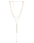 Crystal Multi-Chain Lariat necklace