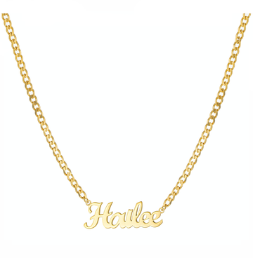 Personalized Script Curblink Necklace