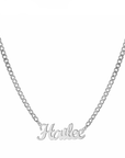 Personalized Script Curblink Necklace