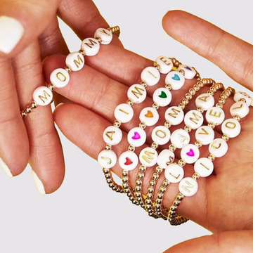 Personalized Acrylic Bead Bracelet