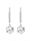 Round Sparkle Drop Earrings