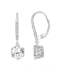 Round Sparkle Drop Earrings