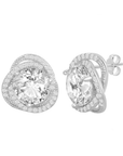 Round Swirl Stud Earrings
