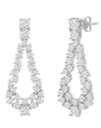 Pear-Shaped Cluster Earrings