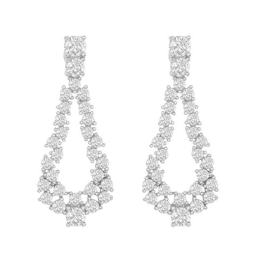 Pear-Shaped Cluster Earrings